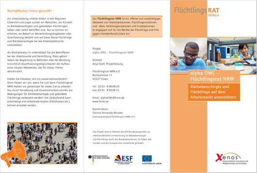 Flüchtlingsrat-Flyer: Außen